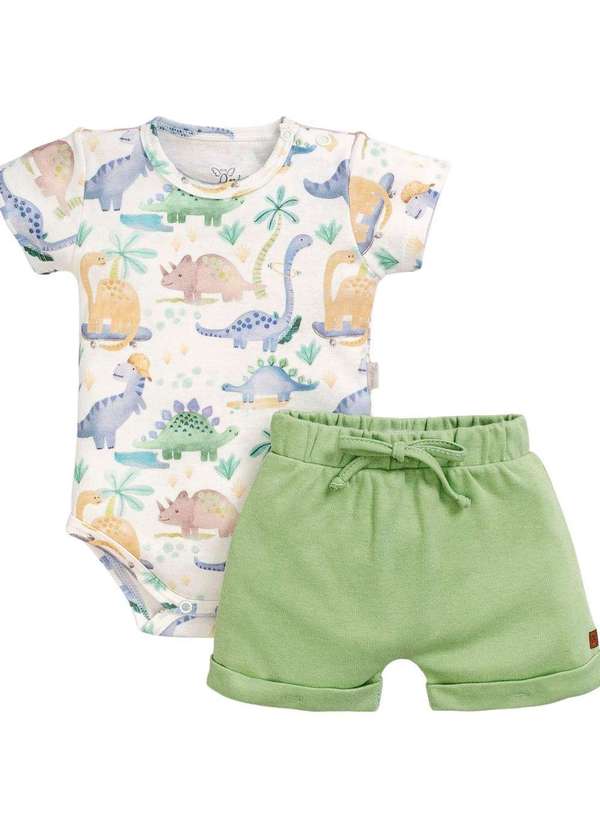 Anjos Baby - Conjunto Curto Menino Estampado Anjos Baby Estampado