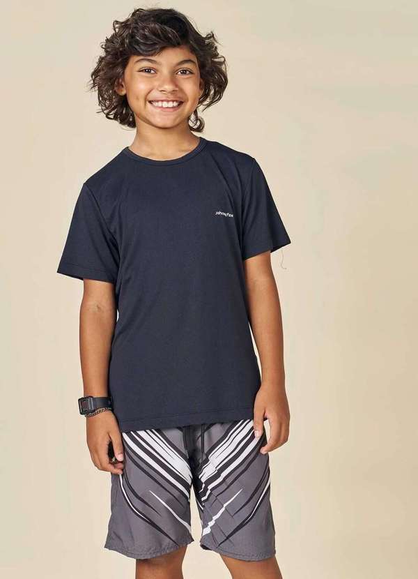 Johnny Fox - Conjunto de Camiseta em Malha Speed Johnny Fox Preto
