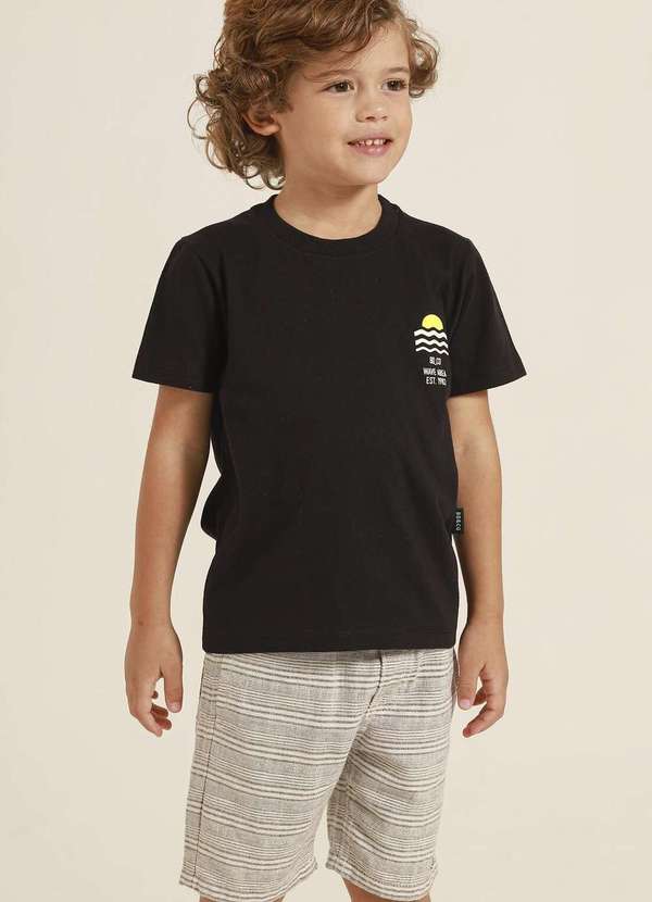 Banana Danger - Conjunto Infantil Banana Danger Camiseta Preta Preto