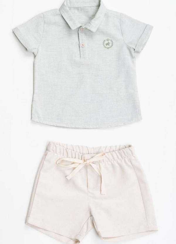 Ok e Pakita - Conjunto Infantil Camisa Verde Ok&Pakita Verde