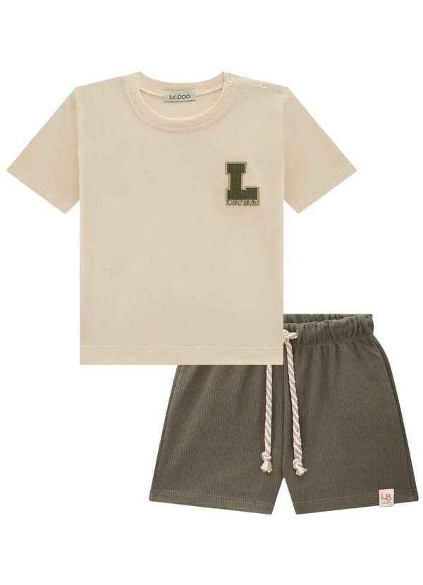 Lucboo - Conjunto Infantil Lucboo Curto Menino Marrom