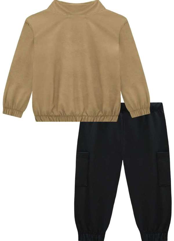 Lucboo - Conjunto Infantil Lucboo Menino com Jaqueta Caramelo Marrom 2