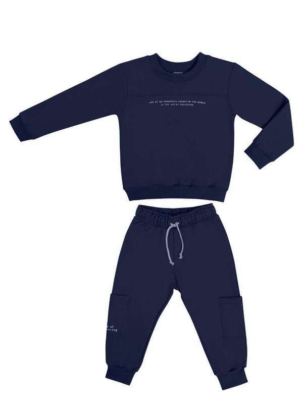 Have Fun - Conjunto Infantil Moletom Preto Have Fun Preto