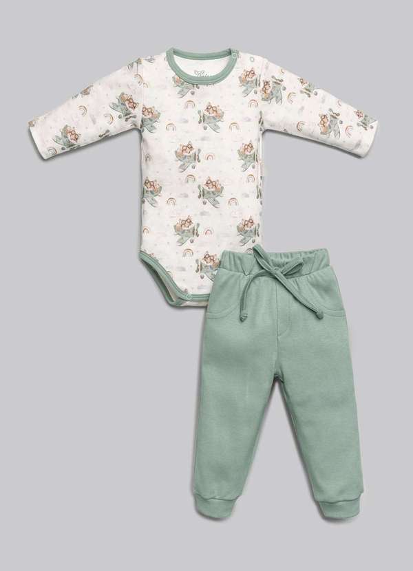 Anjos Baby - Conjunto Longo Menino Estampado Anjos Baby Estampado