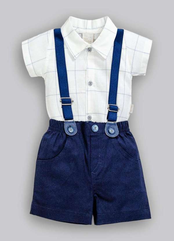 Anjos Baby - Conjunto Menino Bermuda Anjos Baby Estampado