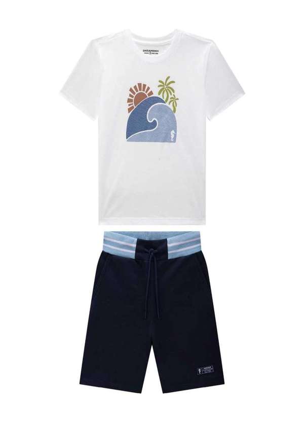 Onda Marinha - Conjunto Menino Bermuda Azul Marinho Onda Marinha Azul Marinho