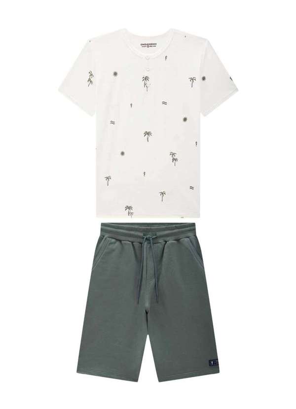 Onda Marinha - Conjunto Menino Bermuda Cinza Onda Marinha Cinza