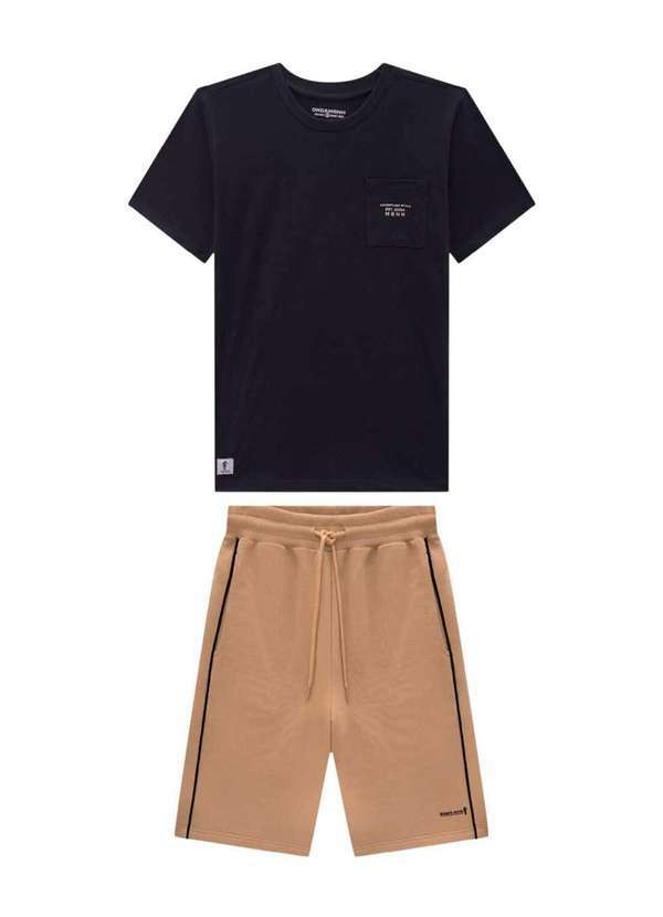 Onda Marinha - Conjunto Menino Bermuda Preto Onda Marinha Preto