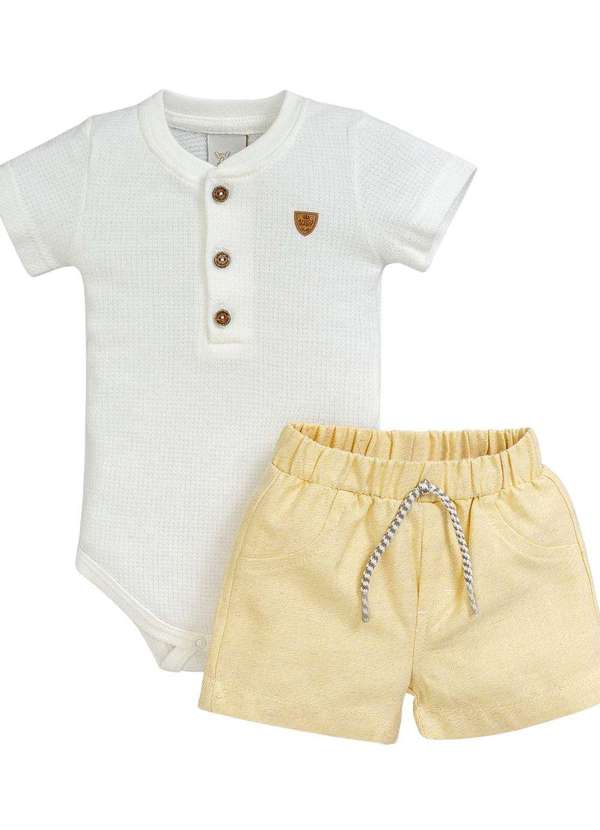 Anjos Baby - Conjunto Menino Body Anjos Baby Branco