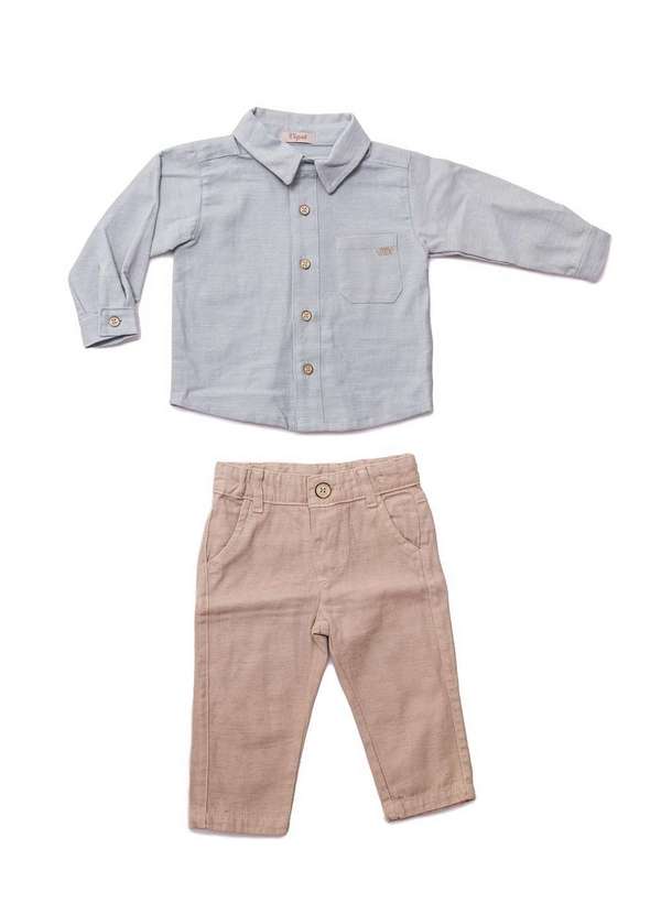 Vigat - Conjunto Menino Camisa Social Calça Vigat Azul