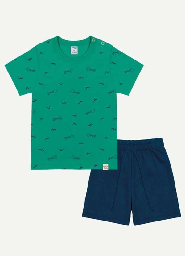 Divertto - Conjunto Menino Camiseta Estampado Divertto Estampado