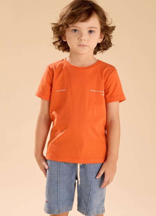 Fbr - Conjunto Menino Laranja Bermuda Fbr Laranja