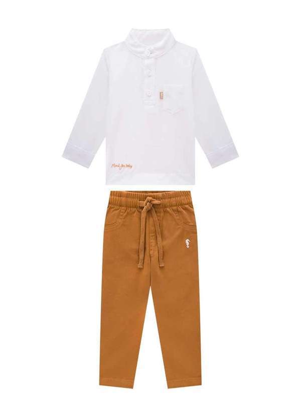 Onda Marinha - Conjunto Menino Off Onda Marinha Off White