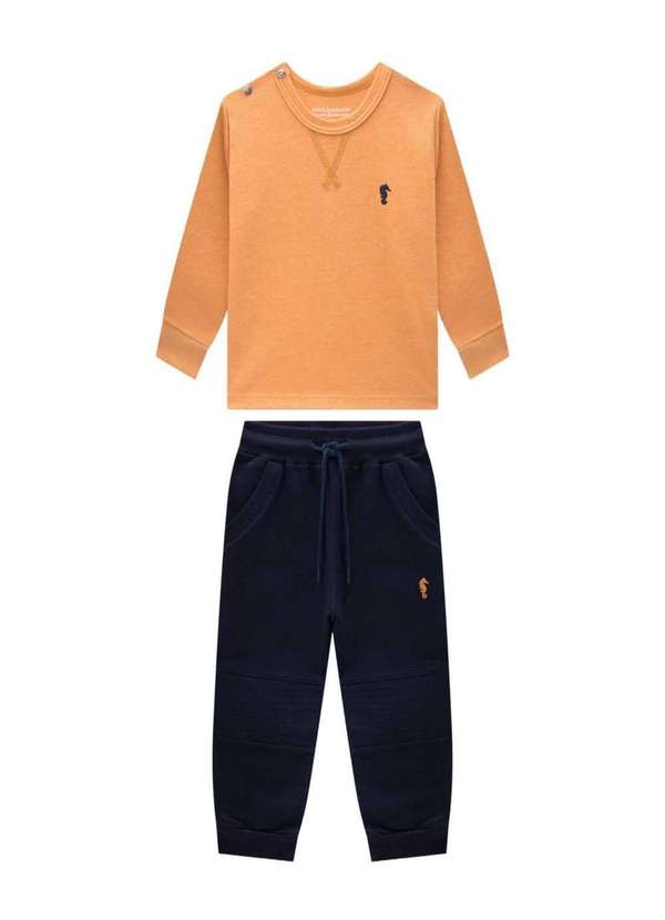 Onda Marinha - Conjunto Menino Onda Marinha Laranja Laranja