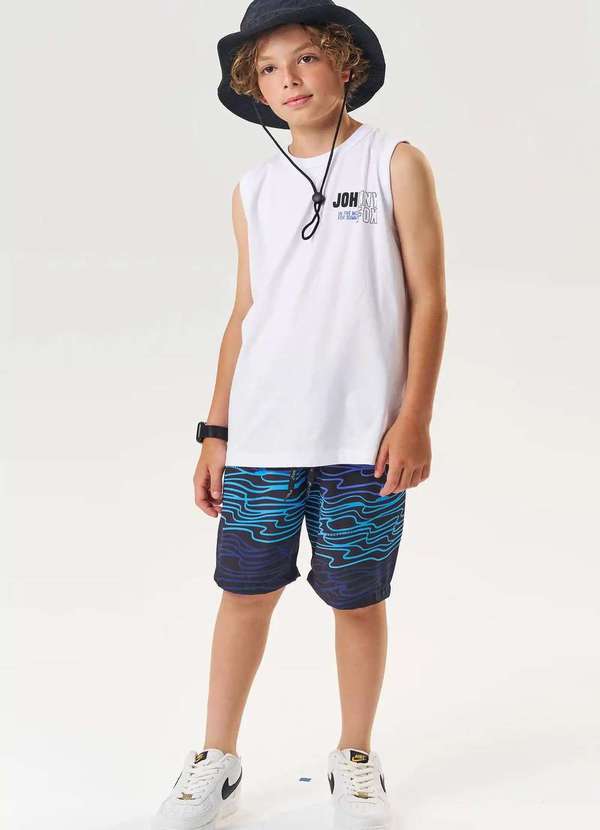 Johnny Fox - Conjunto Menino Regata Bermuda Estampada Johnny Fox Estampado