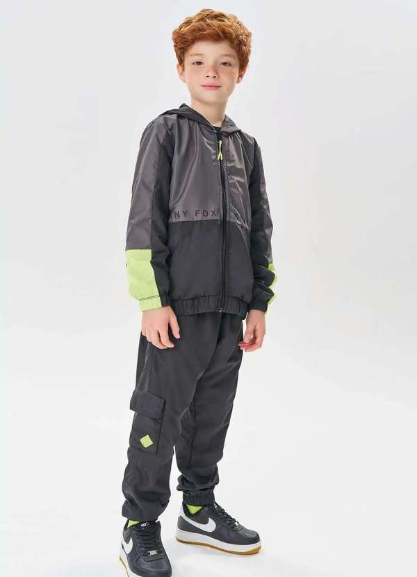 Johnny Fox - Conjunto Moletom Preto Menino Johnny Fox Preto