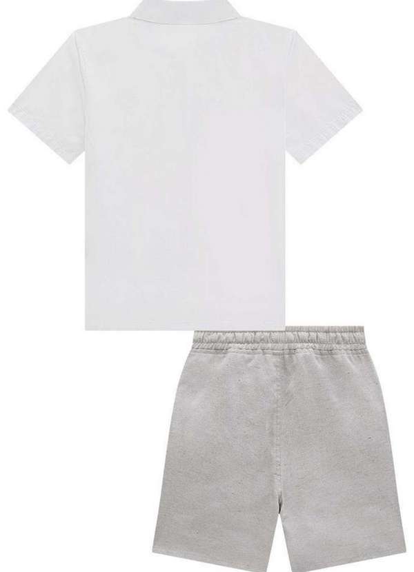 Johnny Fox - Conjunto Polo Bermuda Cinza Infantil Johnny Fox Mescla 2