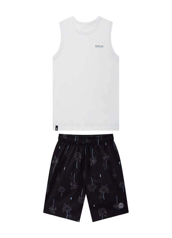 Onda Marinha - Conjunto Regata Branca com Bermuda da Onda Marinha Branco