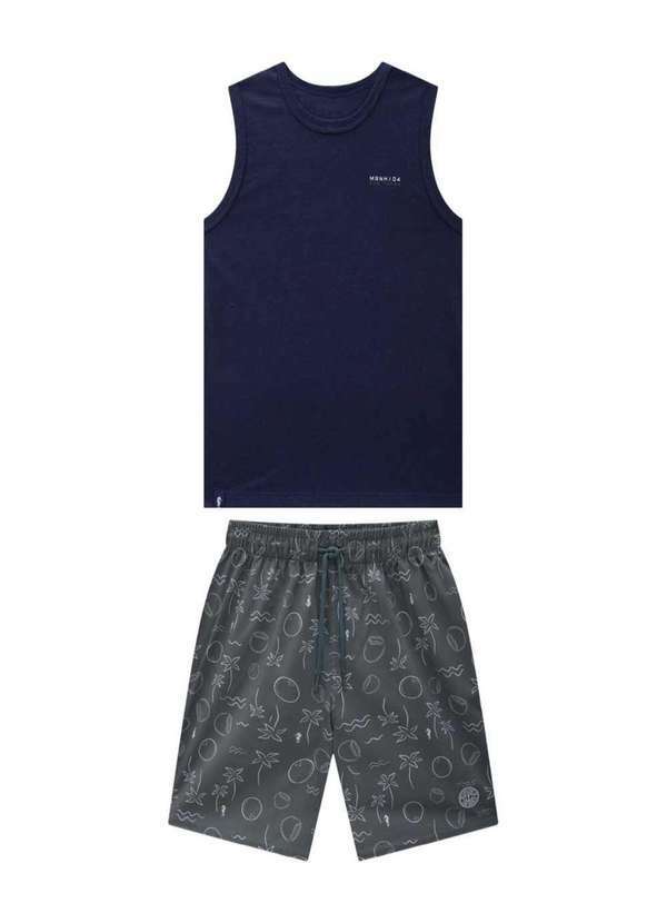 Onda Marinha - Conjunto Regata Preta com Bermuda da Onda Marinha Preto