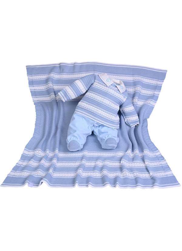 Beth Bebê - Kit Maternidade Menino Tricot Azul Beth Bebê Azul