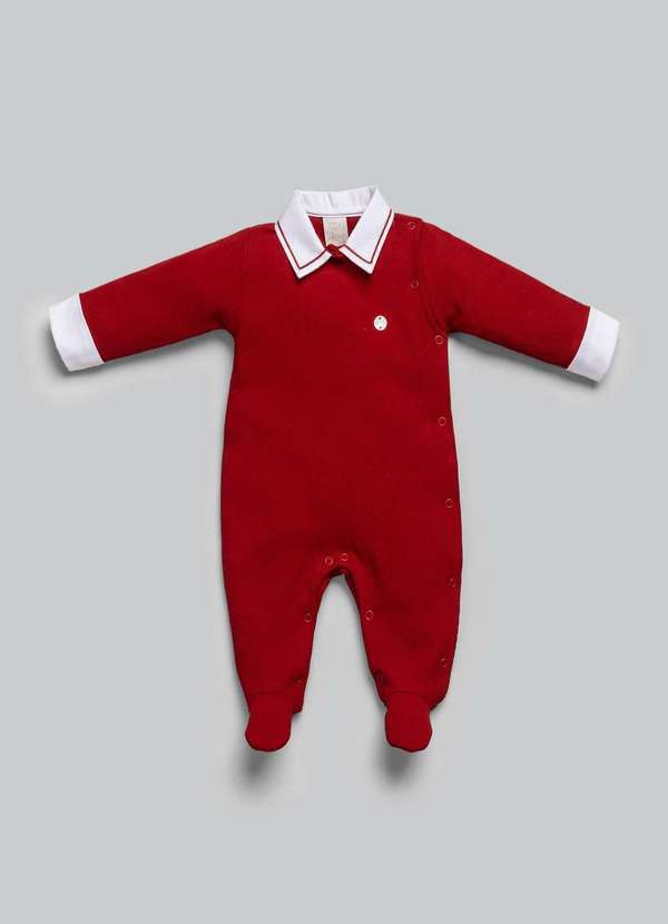 Anjos Baby - Macacão Bebê Menino Vermelho Anjos Baby Vermelho