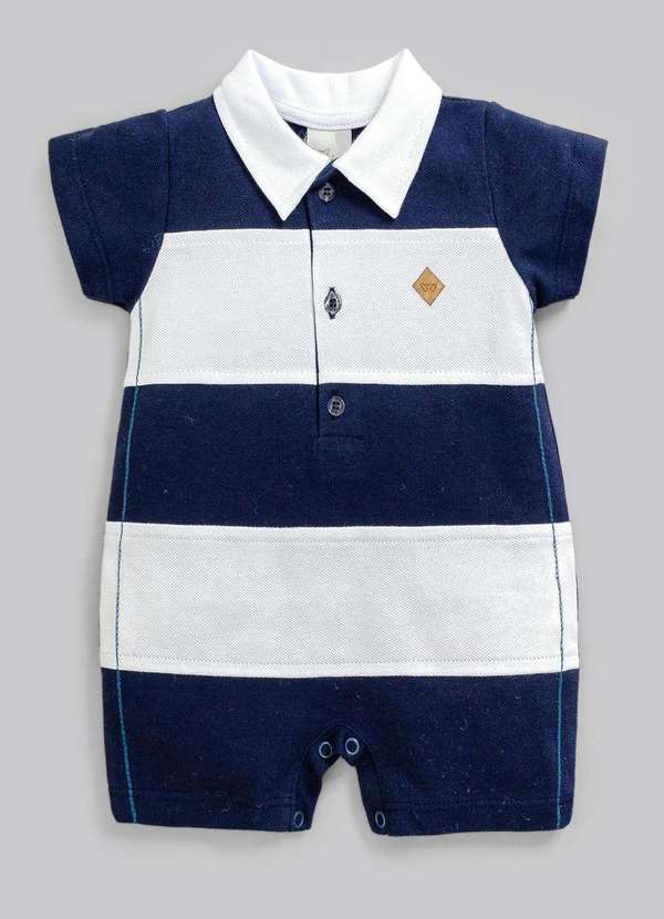 Anjos Baby - Macacão Curto Menino Anjos Baby Estampado