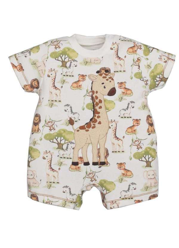 Upi Uli - Macacão Curto Menino Estampado Upi Uli Estampado