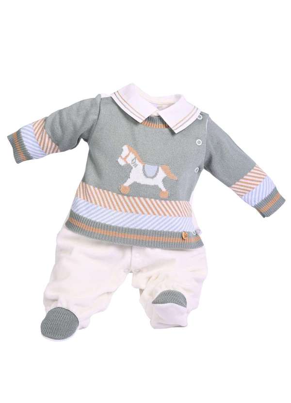 Beth Bebê - Macacão Estampado Beth Bebê para Menino Estampado