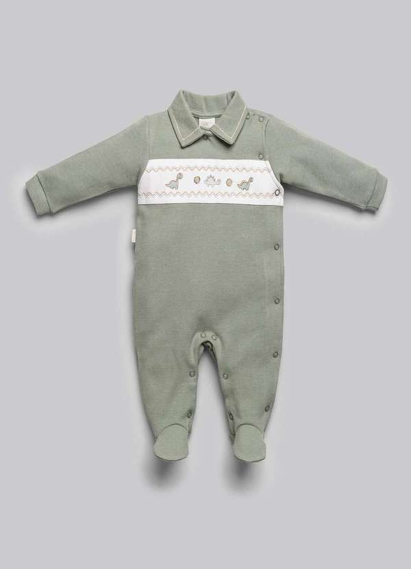 Anjos Baby - Macacão Longo Bebê Anjos Baby Verde