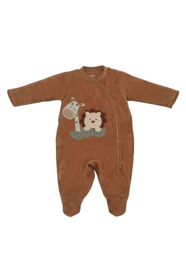 Upi Uli - Macacão Longo Estampado Upi Uli Marrom