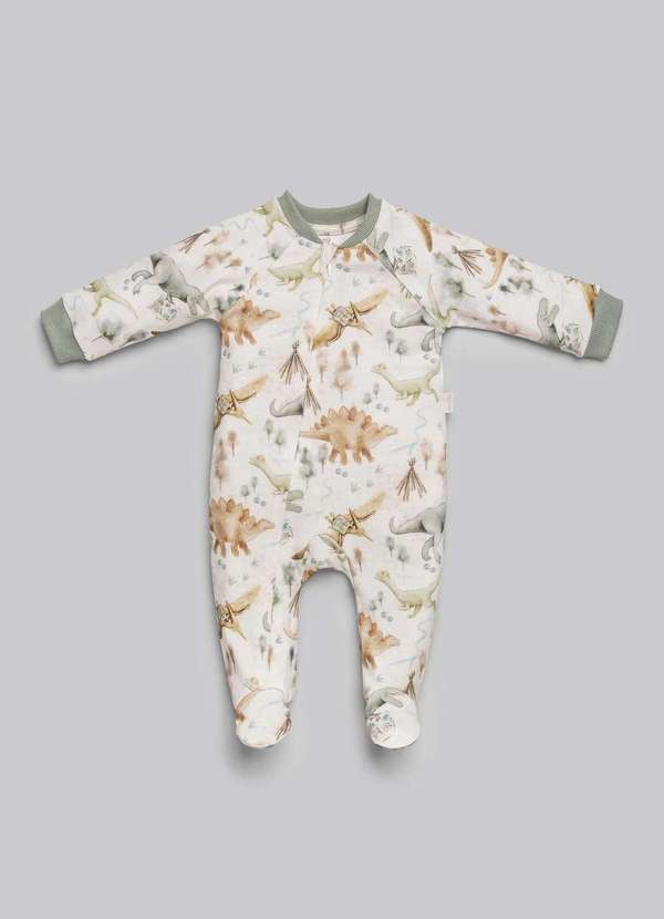 Anjos Baby - Macacão Longo Menino Dino Amarelo Anjos Baby Estampado
