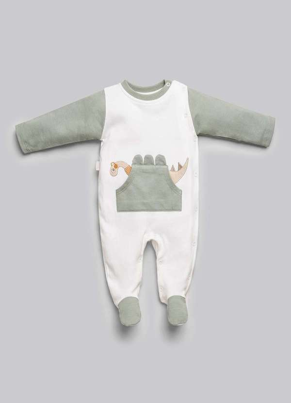 Anjos Baby - Macacão Longo Menino Dino Verde Anjos Baby Verde