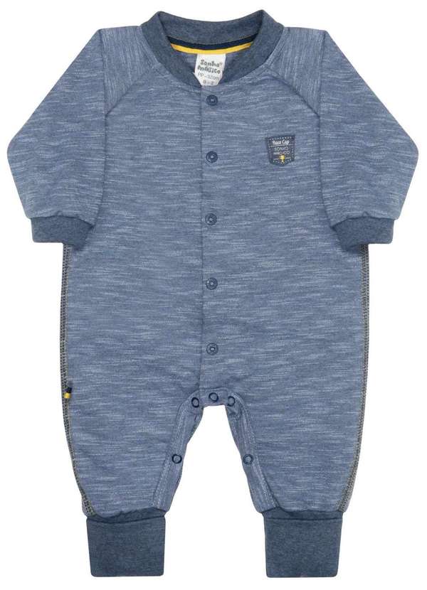 Sonho Mágico - Macacão Menino Azul Jeans Sonho Mágico Azul