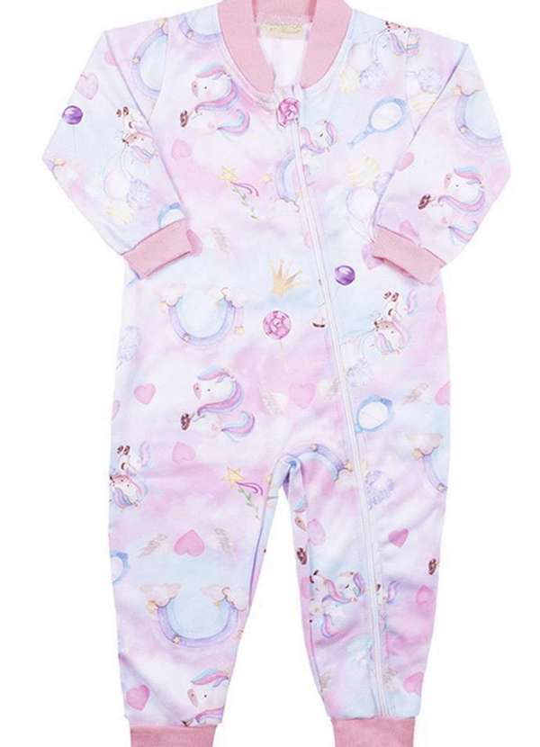 Vrasalon - Pijama Macacão Infantil Tiedye Unicornio Vrasalon Tie Dye