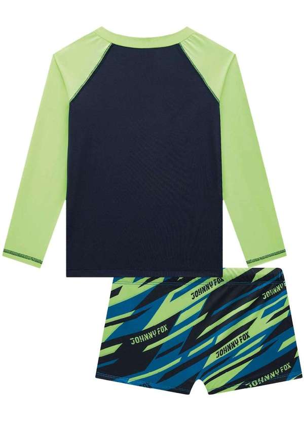 Johnny Fox - Conjunto de Camiseta Sunga em Malha Uv Dry Johny Fox Verde 2