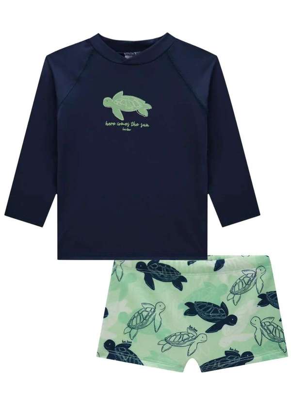 Lucboo - Kit Praia Menino Estampado Uv Lucboo Estampado