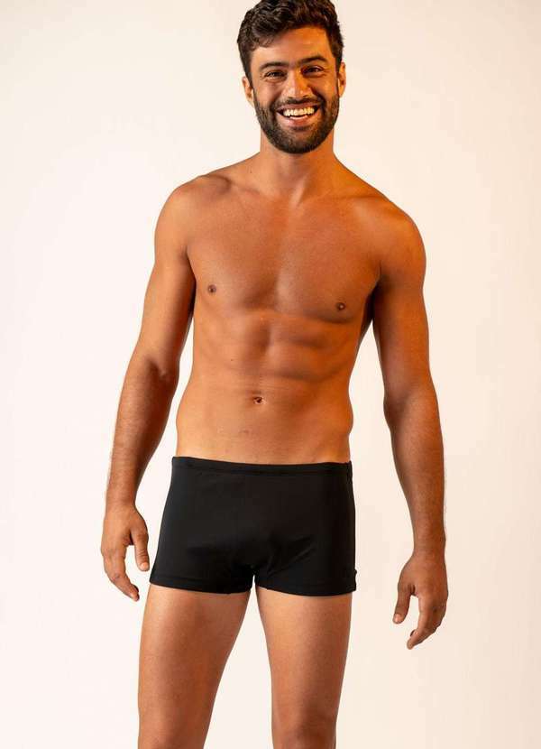 Apneia - Sunga Boxer Básica Preto Preto