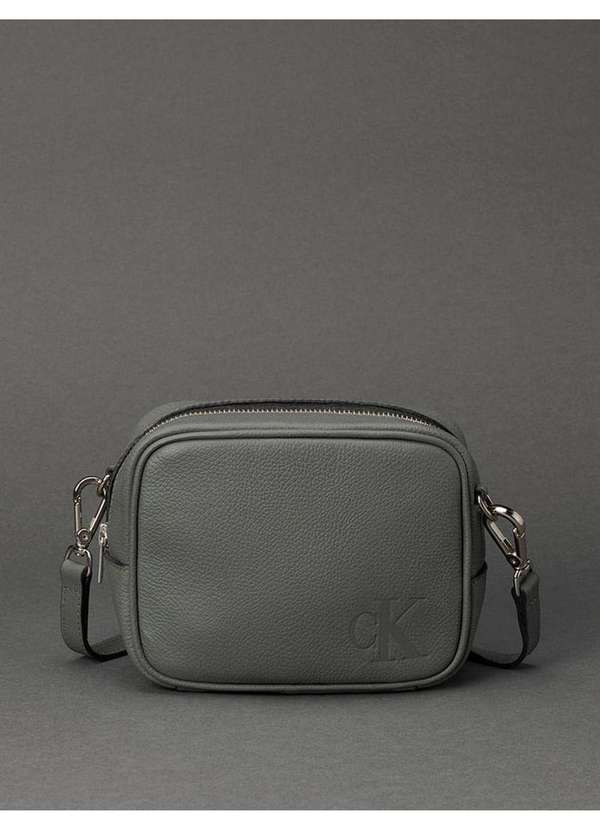 Calvin Klein Jeans - Bolsa Feminina Câmera Bag Couro Calvin Klein Jeans - Chumbo Cinza 3