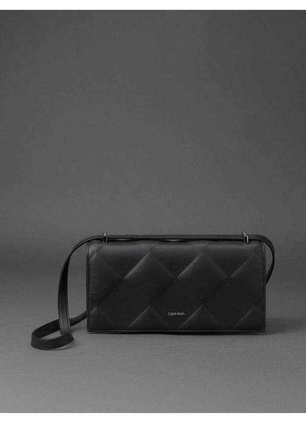 Calvin Klein Jeans - Bolsa Feminina Mini Diamond Quilt Calvin Klein - Preto Preto