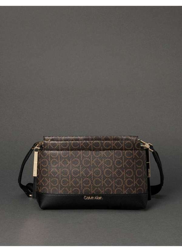 Calvin Klein Jeans - Bolsa Feminina Monograma com Porta Moedas Calvin Klein - Marrom Marrom