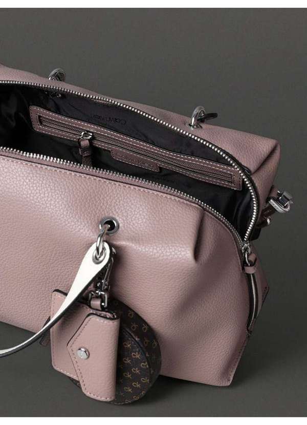 Calvin Klein Jeans - Bolsa Feminina Satchel Calvin Klein - Caqui Medio Bege 2