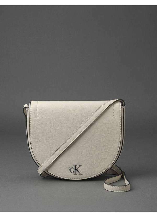 Calvin Klein Jeans - Bolsa Feminina Transversal Logo Central Calvin Klein Jeans - Off Branco