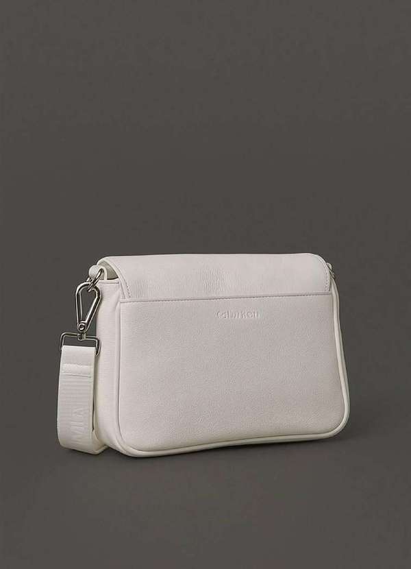 Calvin Klein Jeans - Bolsa Média Feminina Chaveiro Calvin Klein Jeans - Off White Branco