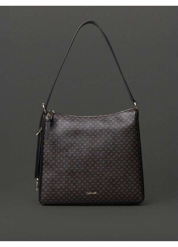 Calvin Klein Jeans - Bolsa Shoulder Feminina Quadrada Calvin Klein - Marrom Marrom