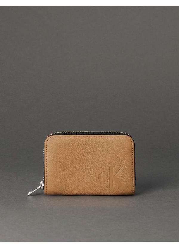 Calvin Klein Jeans - Carteira Feminina Pequena Queima Calvin Klein Jeans - Havana Marrom
