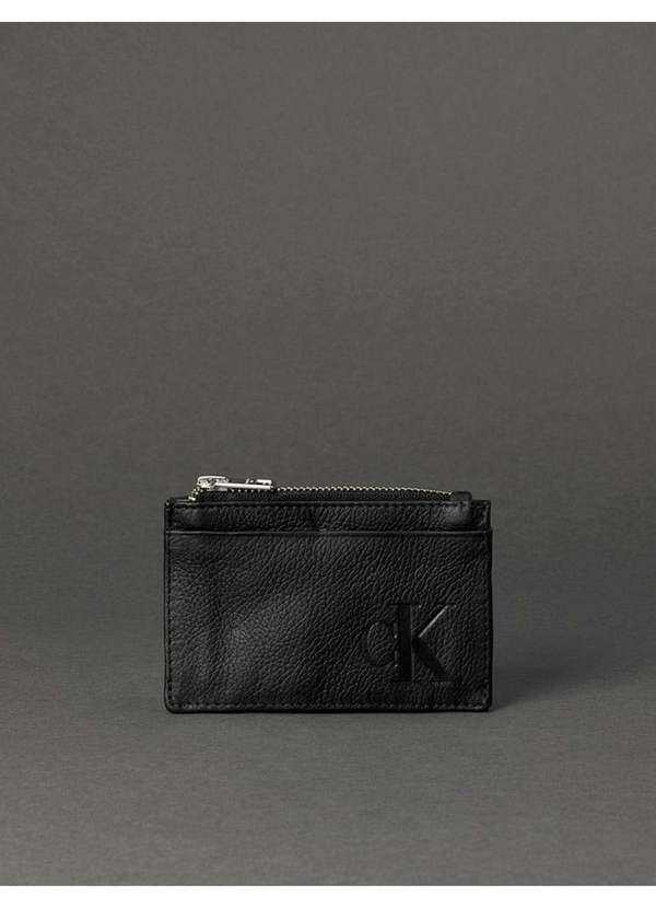 Calvin Klein Jeans - Porta Cartão Feminino Zíper Queima Calvin Klein Jeans - Preto Preto 2