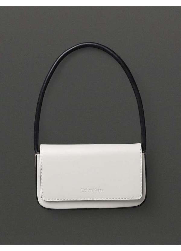 Calvin Klein Jeans - Shoulder Bag Feminina Couro Contraste Calvin Klein - Off White Branco