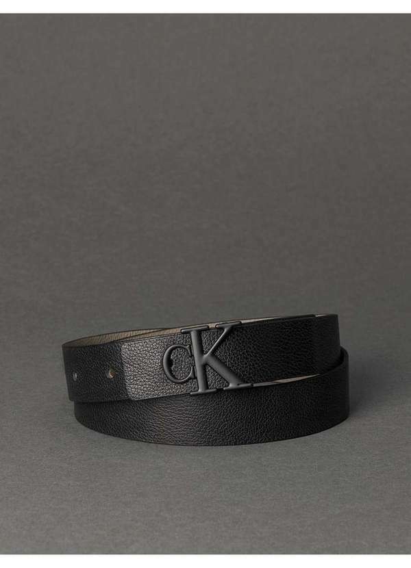Calvin Klein Jeans - Cinto Feminino Fivela Double Face Calvin Klein Jeans - Preto Preto