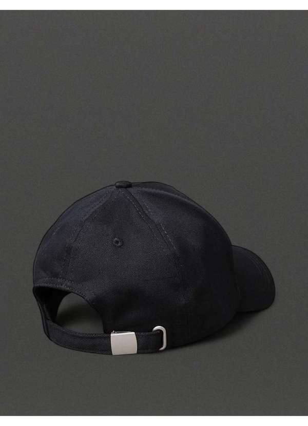 Calvin Klein Jeans - Boné Masculino 5 Gomos Bordado Calvin Klein - Preto Preto