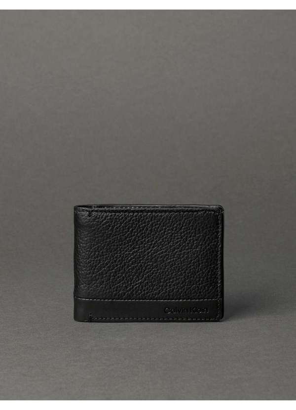 Calvin Klein Jeans - Carteira Masculina Couro Baixo Relevo Calvin Klein - Preto Preto